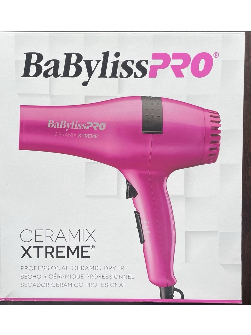 BaByliss PRO Ceramix Xtreme Hair Dryer Ceramic 2000 Watt Hot Pink NEW